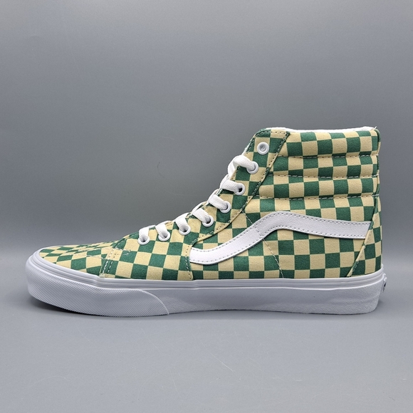 New Vans Sk8-Hi Top Checkerboard Light Green and White Canvas Men's Size 11 - Picture 4 of 9